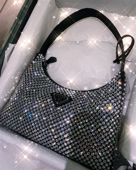 black sparkle prada bag|prada sparkly hand bag.